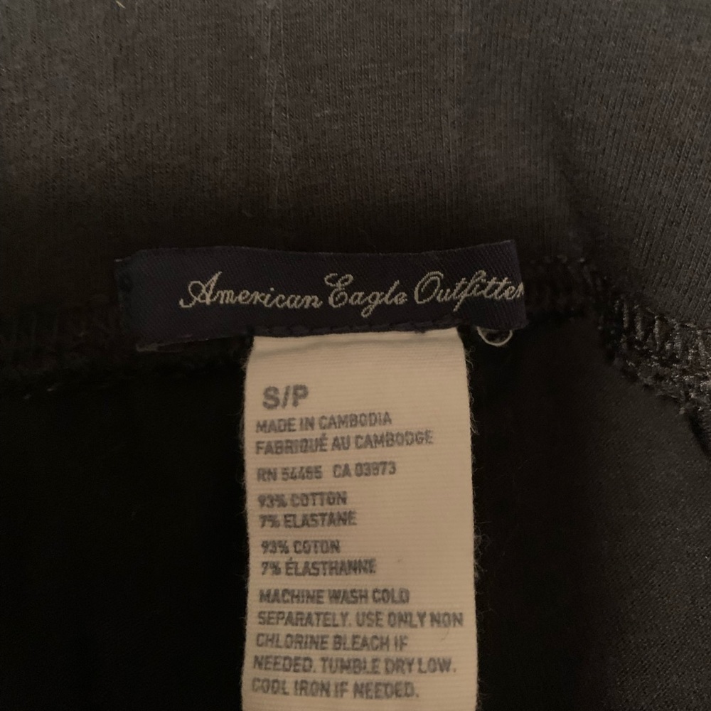 American Eagle Black Legging With Zippers at the bottom of Legs - Size Small - Picture 2 of 3